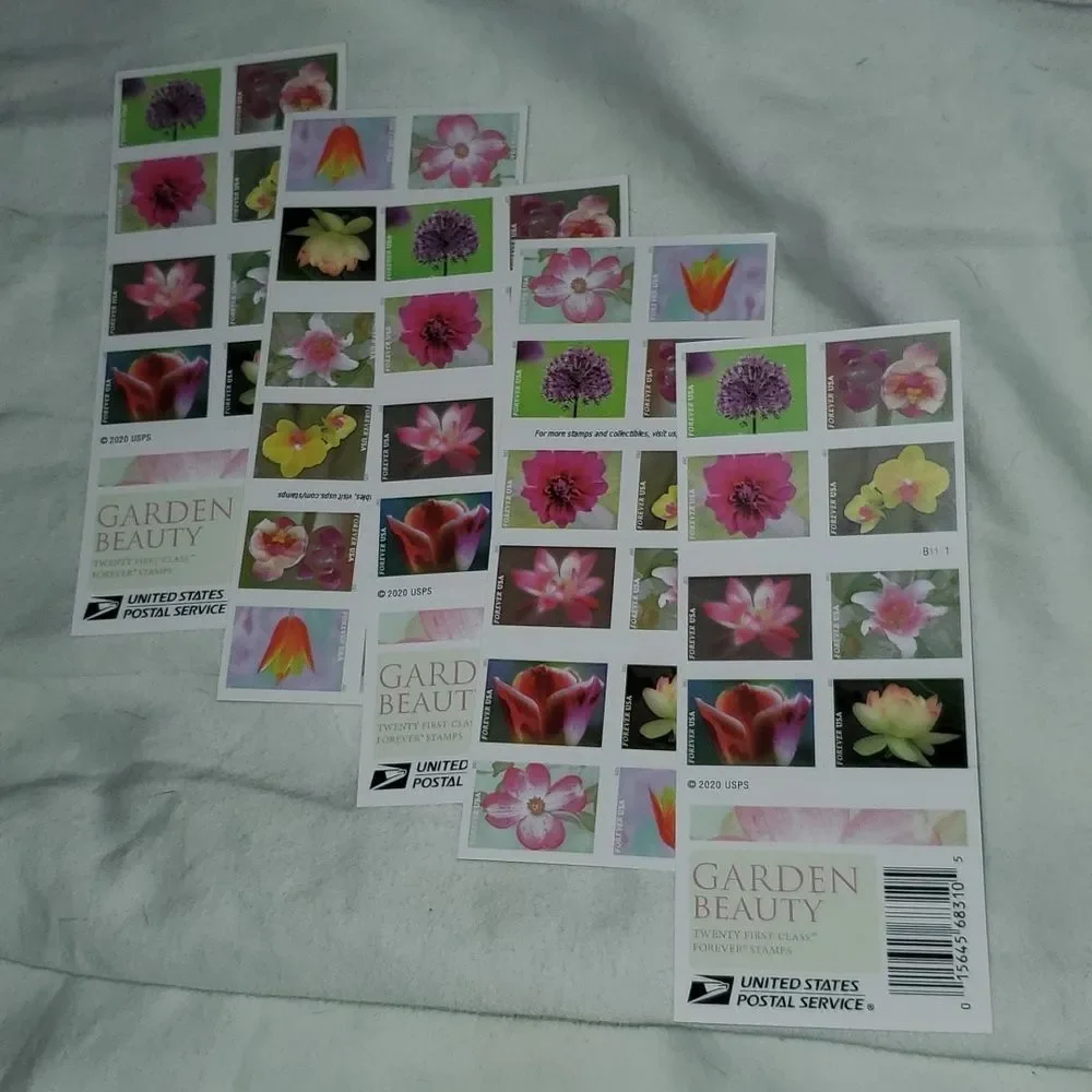 100 Garden Beauty‎ 2021 Forever Flowers Postage Stamps USPS Wedding Invitations